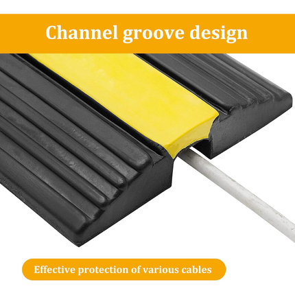 Rubber cable protector, single channel, 1 meter