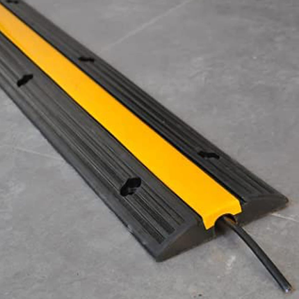 Rubber cable protector, single channel, 1 meter