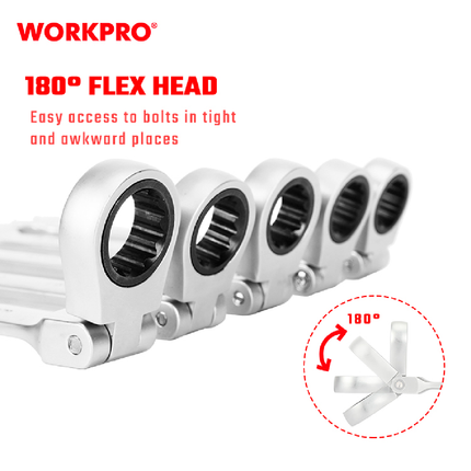 طقم شق رنق طرطيقة 8 قطع من وورك برو (WP202521)