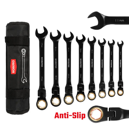 طقم شق رنق طقطيقة 8 قطع اسود من وورك برو (WP202603)