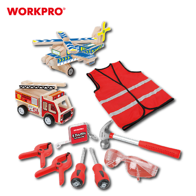 Tool set toy with vest and toys from WORKPRO (WP206820)