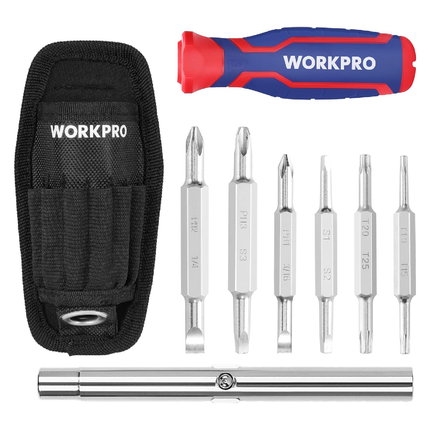 طقم مفك متعدد الاستخدامات 15 في 1 مع حرجاي من وورك برو (WP221306)