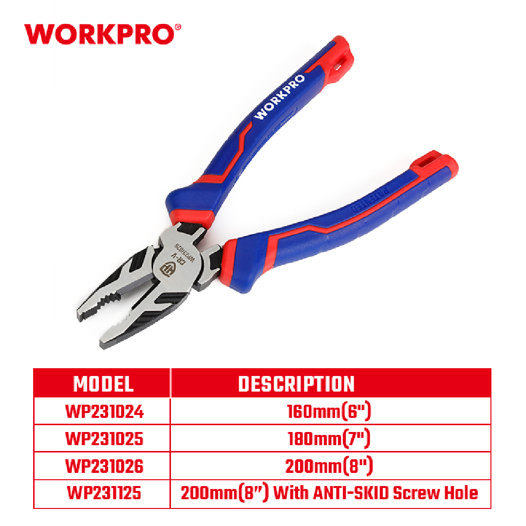 Workpro 8-inch 200mm Industrial Pliers (WP231026) – Bashiti Stores
