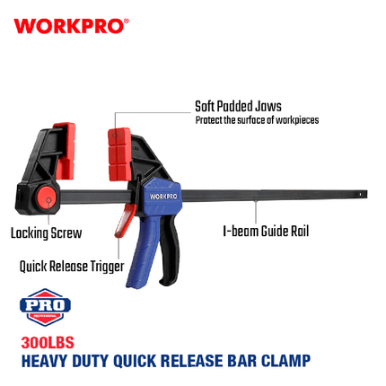 مربط نجاريين اوتامتيك ثقيل 24 انش من وورك برو (WP232042)