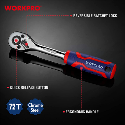 يد طرطيقة 1/2 انش فك سريع من وورك برو (WP271012)