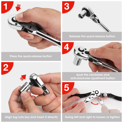 يد طرطيقة 1/2 انش فك سريع من وورك برو (WP271029)