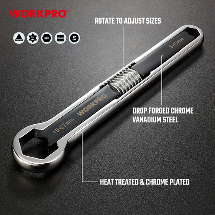 مفتاح براغي متعدد من 5-27 ملم من وورك برو (WP272016)