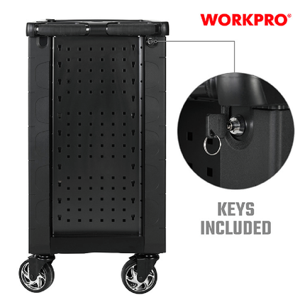 عرباية عدة 7 جوارير مع 255 قطعة من وورك برو (WP209037)