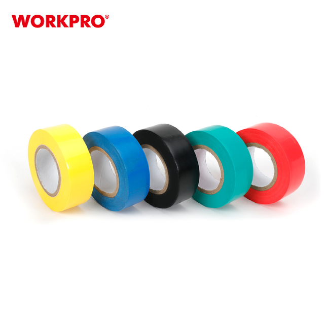 دزينة تيب كهرباء عدة الوان 5 لفات 9 متر من وورك برو  (WP296001)
