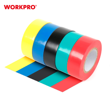 دزينة تيب كهرباء عدة الوان 5 لفات 9 متر من وورك برو  (WP296001)