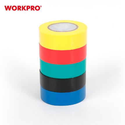 دزينة تيب كهرباء عدة الوان 5 لفات 9 متر من وورك برو  (WP296001)