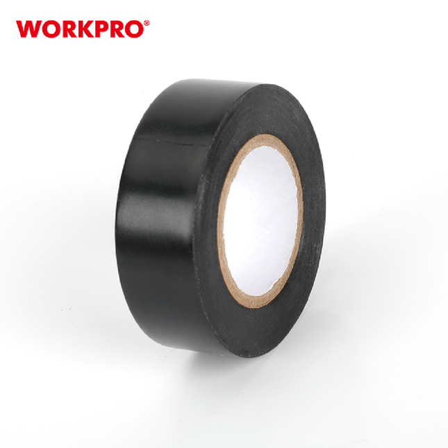 دزينة تيب كهرباء لون اسود 10 لفات 9 متر من وورك برو  (WP296002)