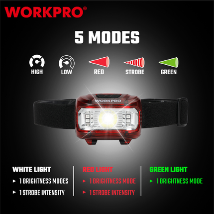 كشاف راس احمر من وورك برو (WP353000WE)