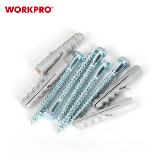 براغي مسدس سن خشابي مع اسافين قياس 6.5*65 ملم عدد 5 من وورك برو ( WP361060 )