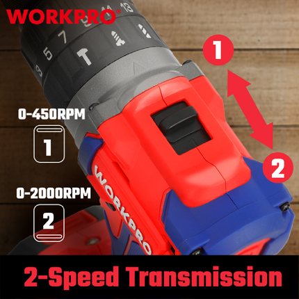 درل حفر شحن برشلس 13 ملم من وورك برو (WP390007)