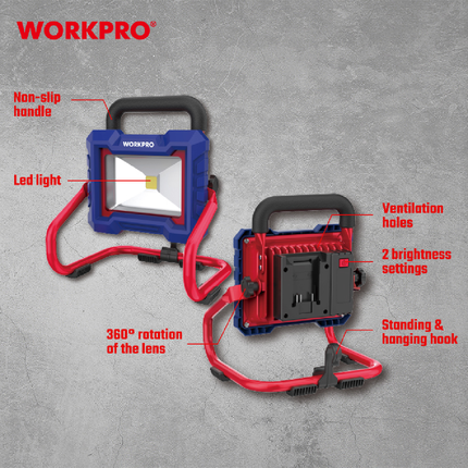 كشاف شحن صناعي 20 فولت من وورك برو (WP397000)