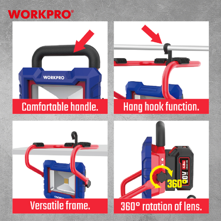 كشاف شحن صناعي 20 فولت من وورك برو (WP397000)