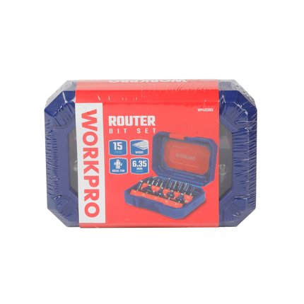 طقم ضربات فرمايكا 15 قطعة 6.35 ملم من وورك برو (WP402303)