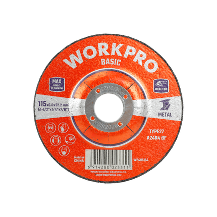 اسطوانة جلخ 4.5 انش 6 ملم من وورك برو (WP406154)