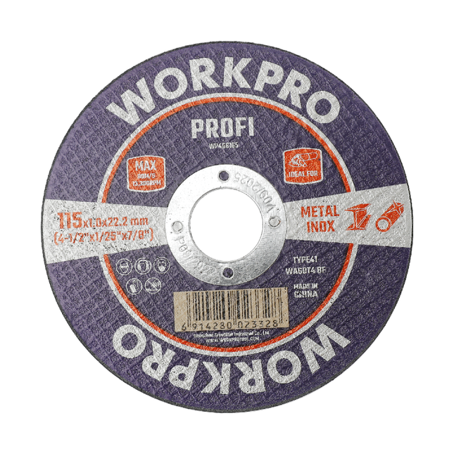 اسطوانة قص حديد 4.5 انش 1.5 ملم من وورك برو (WP406380)