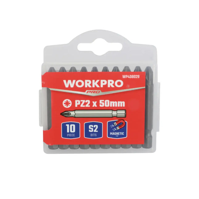 لقمة مفك براغي مصلب 2 انش 10 قطع من وورك برو (WP408029)