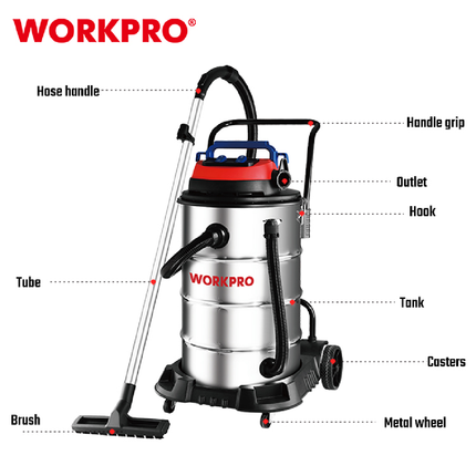 مكنسة صناعية 1600 واط من وورك برو (WP423006CE)