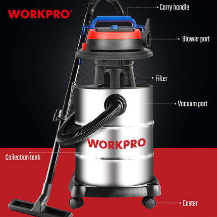 مكنسة صناعية 1200 واط من وورك برو (WP423016CE)