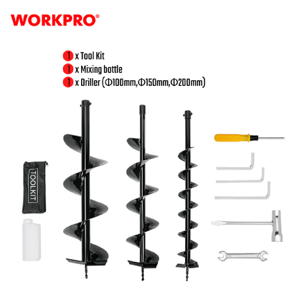 حفار ارض بنزين 1350 واط من وورك برو (WP424006)