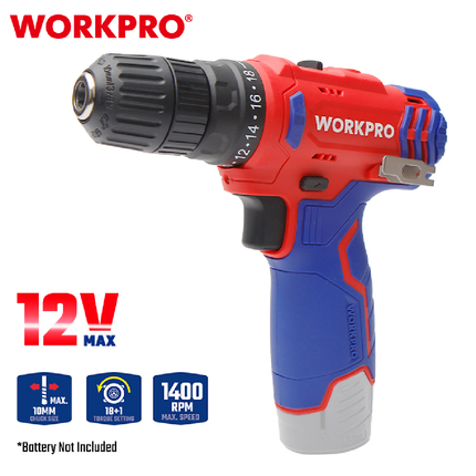 درل براغي شحن 12 فولت بدون بطارية وشاحن من وورك برو (WP460202)