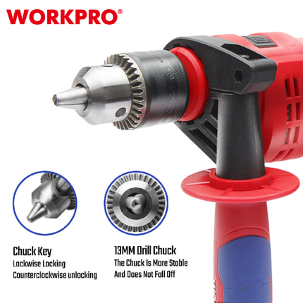 درل حفر كهرباء 710 واط 13 ملم من وورك برو (WP470200)