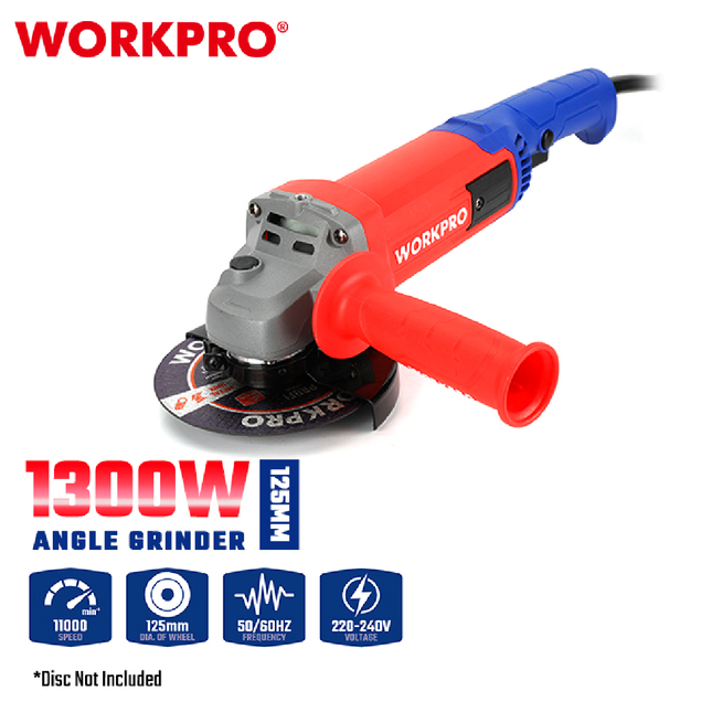 صاروخ زاوية 1300 واط 5 نش من وورك برو (WP472001)