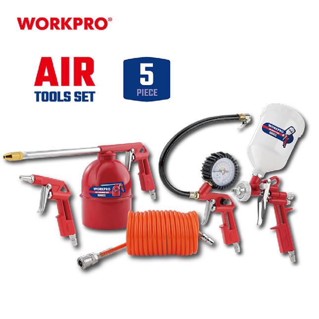 طقم عدة هواء 5 قطع من وورك برو (WP512000)
