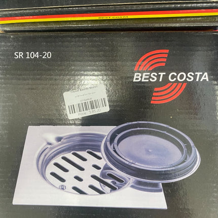 مصفاة أرضية ستانلس 20 × 20 سم بغطاء دائري SR 104-20