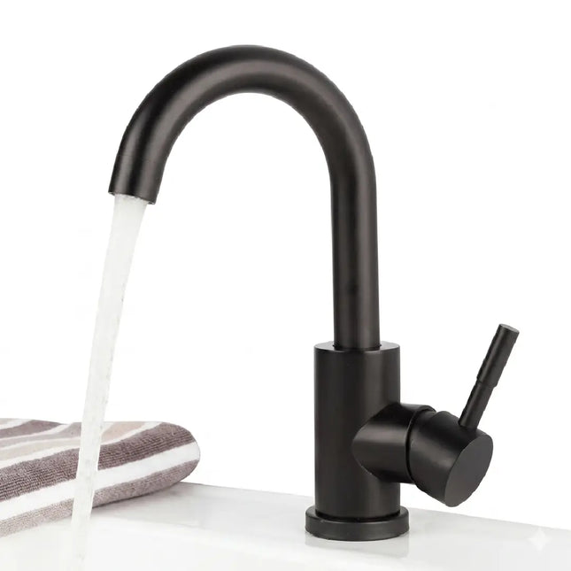 Heavy duty black kitchen sink mixer