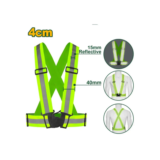 Reflective vest yellow strap