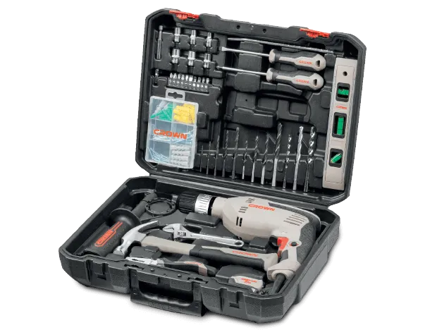 طقم عدة مع دريل كراون 600 واط 98 قطعة | CK10-XA98C