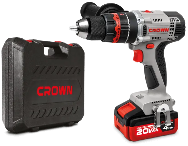 درل شحن كراون 20 فولت مع بطاريتين 4 أمبير بدون فحمات | CT21075HMX-4 BMC