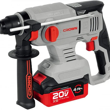 درل شحن همر 20 فولت مع بطاريتين 4 امبير وشاحن كراون | CT28010XS-4BMC
