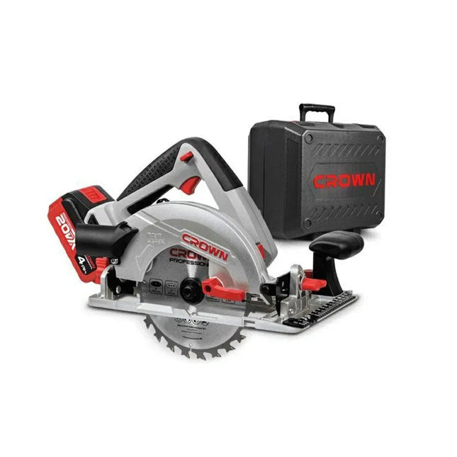 20V Cordless Circular Saw with 2x 4Ah Batteries and Crown Charger