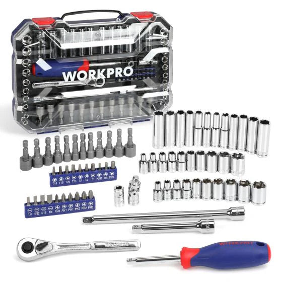 WORKPRO طقم بوكسات ٧٠ قطعة 1/4″ درايف ٦ نقاط