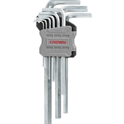 طقم الن كي مسدس 9 قطع طويل كراون | CPHOK-HMBX09