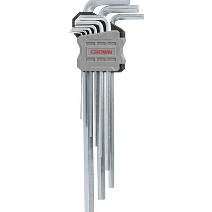 طقم الن كي مسدس طويل 9 قطع كراون | CPHOK-HMCX09