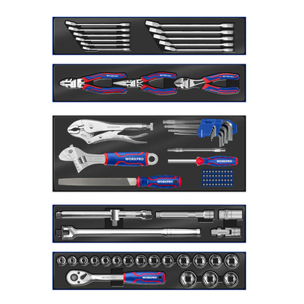 صندوق عدة workpro 93 قطعة