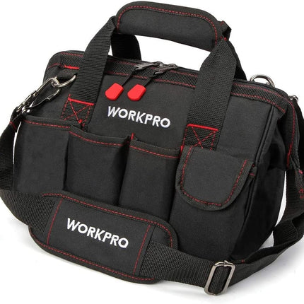 حقيبة تخزين أدوات WORKPRO بسحاب علوي وفم واسع 20 بوصة مع قاعدة مطاطية مقاومة للماء