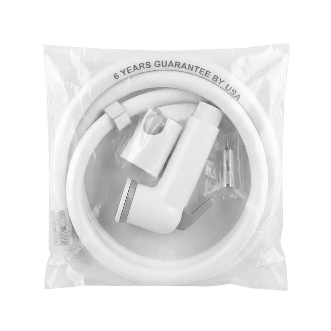 Bidet sprayer with plastic hose