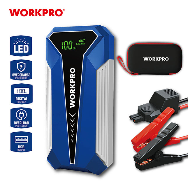 جهاز تشغيل بطارية سيارة وورك برو 12000mAh WP359009 – بشيتي ستورز