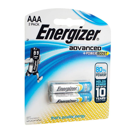 بطاريات إنرجايزر Advanced AAA — قطعتان — ENERGIZER