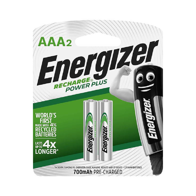 بطاريات إنرجايزر Recharge AAA 700mAh — قطعتان — ENERGIZER