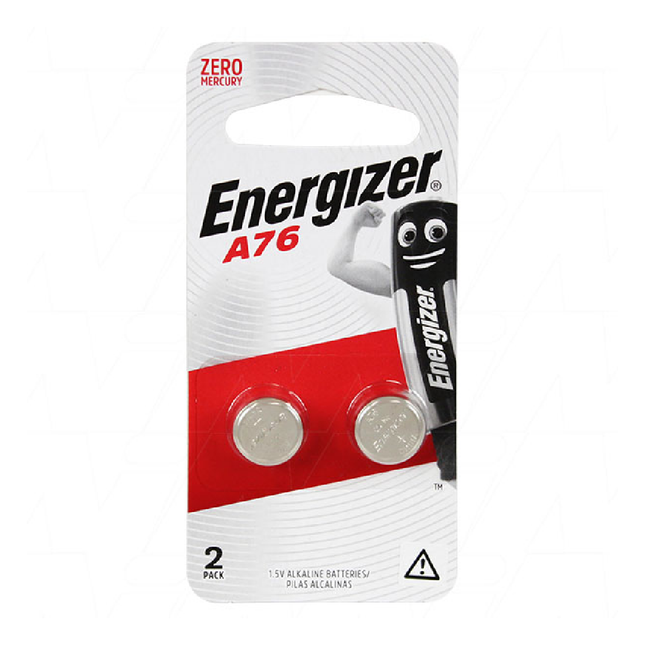 بطاريات إنرجايزر A76 / LR44 قلوية — قطعتان — ENERGIZER
