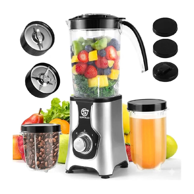 4-in-1 Industrial Blender, 800W stainless, 1200W, 2L